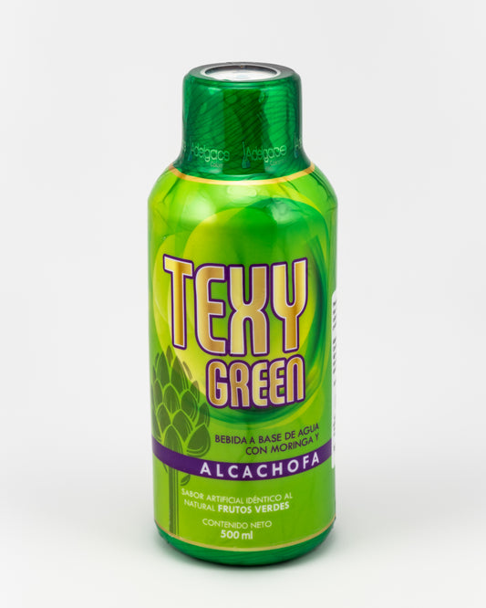 Bebida a base da agua con moringa y alcachofa texy green